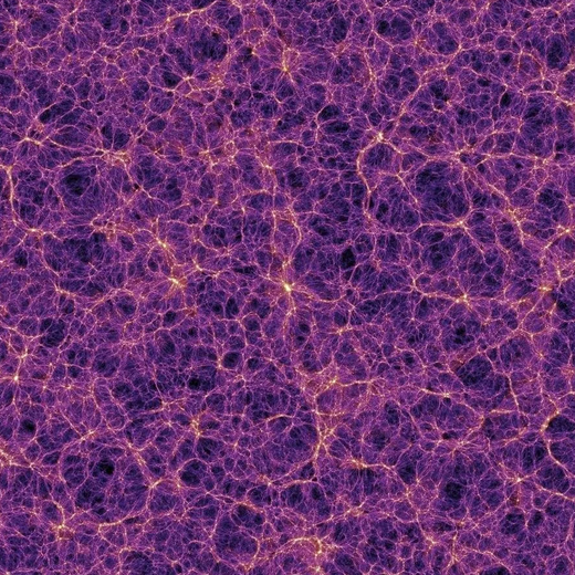 a cosmic web of filaments from an N-body simulation