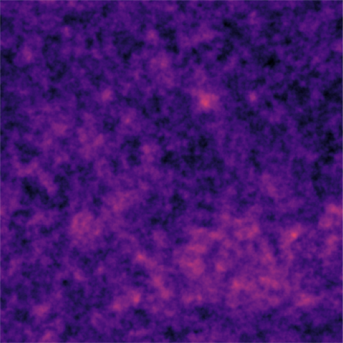 a smooth, heavily denoised convergence map